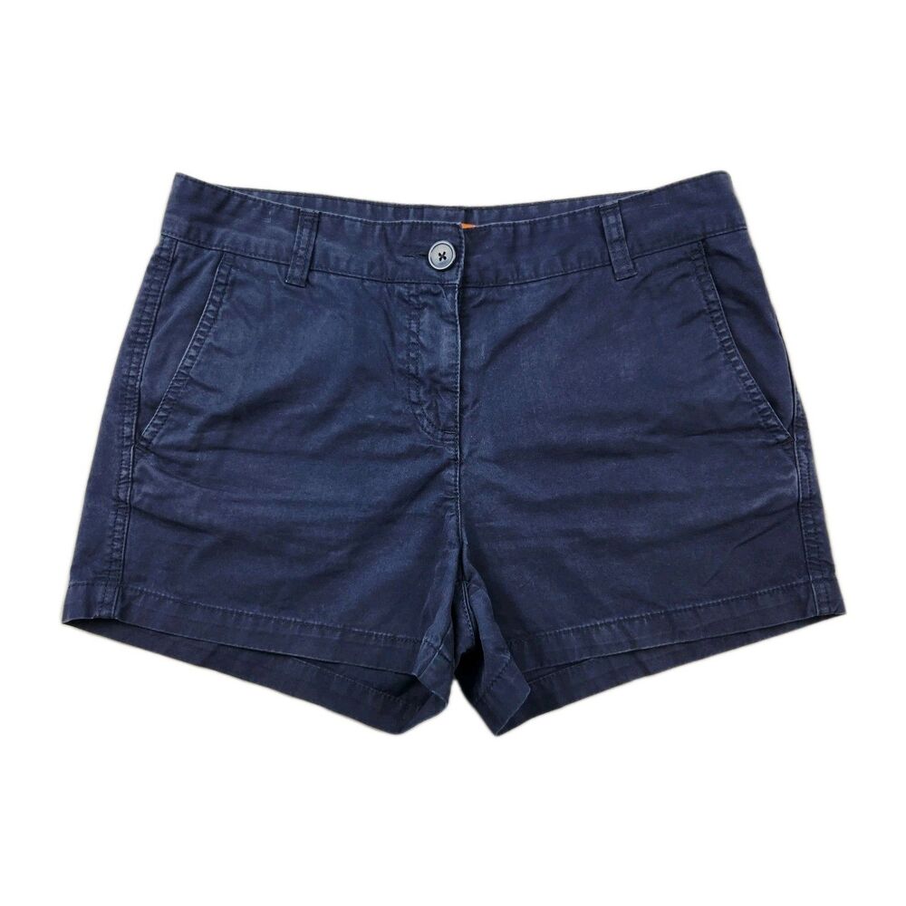 Joe Fresh Chino Shorts Navy Blue Womens 2 Cotton 3” Inseam Vacation Summer Beach